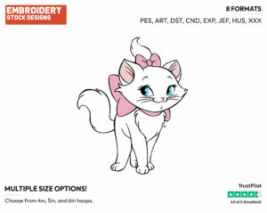 Marie - Disney's The Aristocats - Embroidery Design in 3 sizes & 8 formats