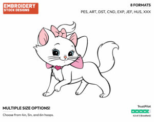 Marie - Disney's The Aristocats - Embroidery Design in 3 sizes & 8 formats