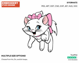 Marie - Disney's The Aristocats - Embroidery Design in 3 sizes & 8 formats
