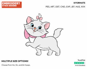 Marie - Disney's The Aristocats - Embroidery Design in 3 sizes & 8 formats