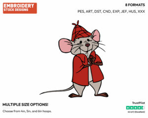 Roquefort - Disney's The Aristocats - Embroidery Design in 3 sizes & 8 formats