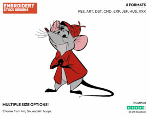 Roquefort - Disney's The Aristocats - Embroidery Design in 3 sizes & 8 formats