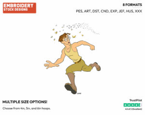 Milo Thatch - Disney's Alice in Wonderland - Embroidery Design in 3 sizes & 8 formats
