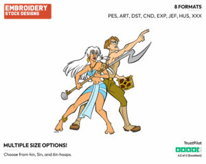 Milo Thatch, Kida - Disney's Alice in Wonderland - Embroidery Design in 3 sizes & 8 formats