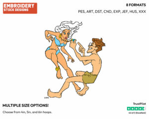 Milo Thatch, Kida - Disney's Alice in Wonderland - Embroidery Design in 3 sizes & 8 formats