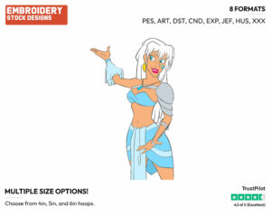 Kida - Disney's Alice in Wonderland - Embroidery Design in 3 sizes & 8 formats