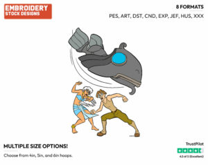 Milo, Kida - Disney's Atlantis - The Lost Empire - Embroidery Design in 3 sizes & 8 formats