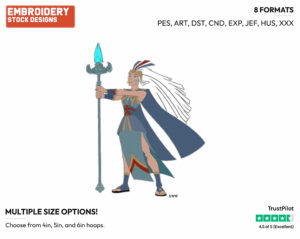 Kida - Disney's Atlantis - The Lost Empire - Embroidery Design in 3 sizes & 8 formats