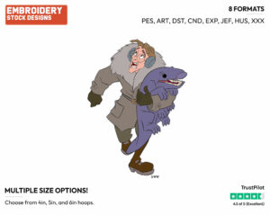 Milo, Obby - Disney's Atlantis - The Lost Empire - Embroidery Design in 3 sizes & 8 formats