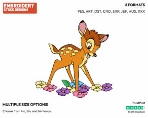 Bambi - Disney's Bambi - Embroidery Design in 3 sizes & 8 formats