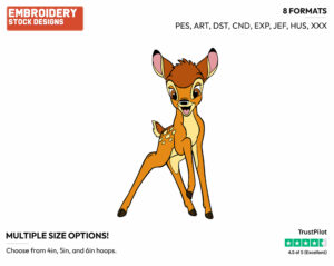 Bambi - Disney's Bambi - Embroidery Design in 3 sizes & 8 formats