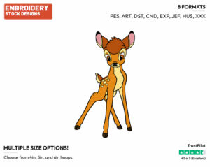 Bambi - Disney's Bambi - Embroidery Design in 3 sizes & 8 formats
