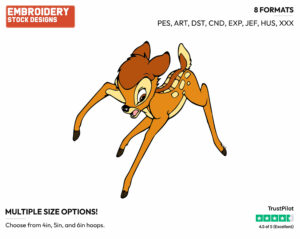 Bambi - Disney's Bambi - Embroidery Design in 3 sizes & 8 formats