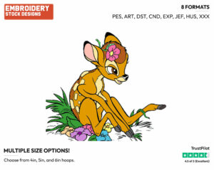 Bambi - Disney's Bambi - Embroidery Design in 3 sizes & 8 formats