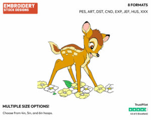 Bambi - Disney's Bambi - Embroidery Design in 3 sizes & 8 formats