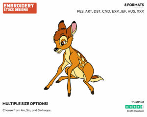 Bambi - Disney's Bambi - Embroidery Design in 3 sizes & 8 formats