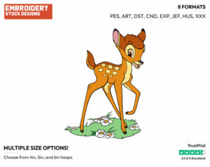 Bambi - Disney's Bambi - Embroidery Design in 3 sizes & 8 formats