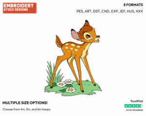 Bambi - Disney's Bambi - Embroidery Design in 3 sizes & 8 formats