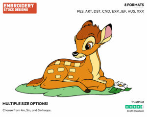 Bambi - Disney's Bambi - Embroidery Design in 3 sizes & 8 formats