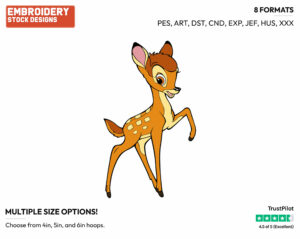 Bambi - Disney's Bambi - Embroidery Design in 3 sizes & 8 formats