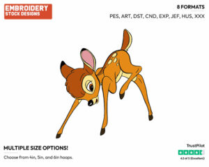 Bambi - Disney's Bambi - Embroidery Design in 3 sizes & 8 formats