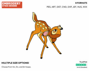 Bambi - Disney's Bambi - Embroidery Design in 3 sizes & 8 formats