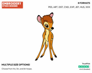 Bambi - Disney's Bambi - Embroidery Design in 3 sizes & 8 formats
