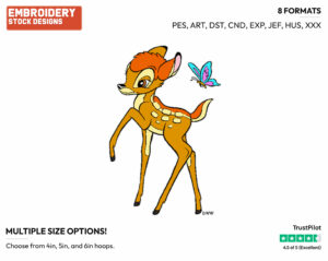 Bambi - Disney's Bambi - Embroidery Design in 3 sizes & 8 formats