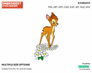 Bambi - Disney's Bambi - Embroidery Design in 3 sizes & 8 formats