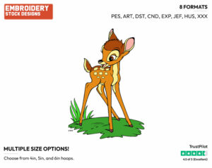 Bambi - Disney's Bambi - Embroidery Design in 3 sizes & 8 formats