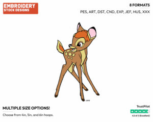 Bambi - Disney's Bambi - Embroidery Design in 3 sizes & 8 formats