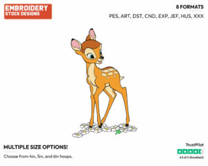Young Faline - Disney's Bambi - Embroidery Design in 3 sizes & 8 formats