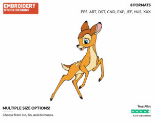 Young Faline - Disney's Bambi - Embroidery Design in 3 sizes & 8 formats