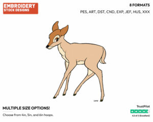 Adult Faline - Disney's Bambi - Embroidery Design in 3 sizes & 8 formats