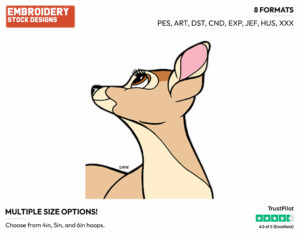 Adult Faline - Disney's Bambi - Embroidery Design in 3 sizes & 8 formats