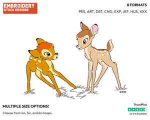 Bambi, Faline - Disney's Bambi - Embroidery Design in 3 sizes & 8 formats
