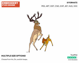 Bambi, Father - Disney's Bambi - Embroidery Design in 3 sizes & 8 formats