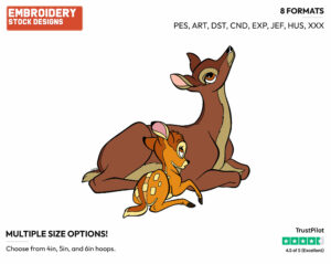 Bambi, Mother - Disney's Bambi - Embroidery Design in 3 sizes & 8 formats