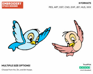 Birds - Disney's Bambi - Embroidery Design in 3 sizes & 8 formats