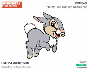 Thumper - Disney's Bambi - Embroidery Design in 3 sizes & 8 formats