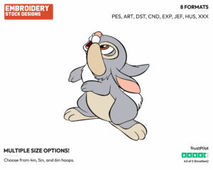 Thumper - Disney's Bambi - Embroidery Design in 3 sizes & 8 formats