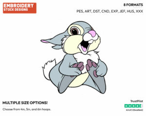 Thumper - Disney's Bambi - Embroidery Design in 3 sizes & 8 formats