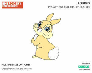 Miss Bunny - Disney's Bambi - Embroidery Design in 3 sizes & 8 formats