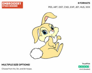 Miss Bunny - Disney's Bambi - Embroidery Design in 3 sizes & 8 formats