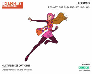 Honey Lemon - Disney's Big Hero 6 - Embroidery Design in 3 sizes & 8 formats