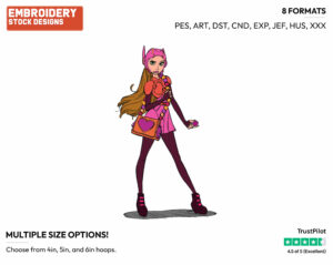 Honey Lemon - Disney's Big Hero 6 - Embroidery Design in 3 sizes & 8 formats