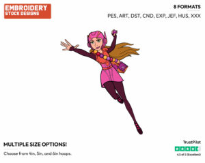Honey Lemon - Disney's Big Hero 6 - Embroidery Design in 3 sizes & 8 formats