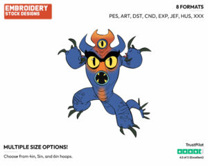 Fredzilla - Disney's Big Hero 6 - Embroidery Design in 3 sizes & 8 formats