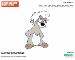 Gurgi - Disney's The Black Cauldron - Embroidery Design in 3 sizes & 8 formats