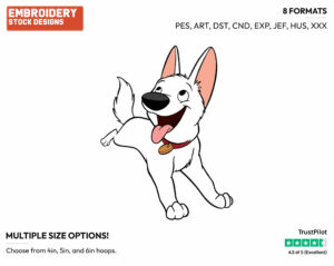 Bolt - Disney's Bolt - Embroidery Design in 3 sizes & 8 formats